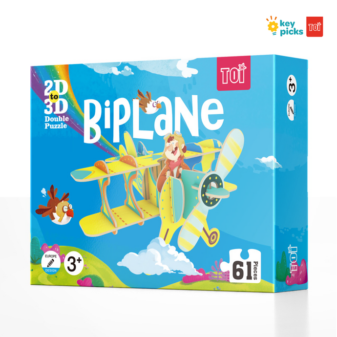 BIPLANE - 2D TO 3D PUZZLE