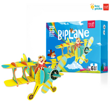 Load image into Gallery viewer, BIPLANE - 2D TO 3D PUZZLE