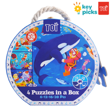 Load image into Gallery viewer, 4 PUZZLES IN A BAG - UNDER THE SEA