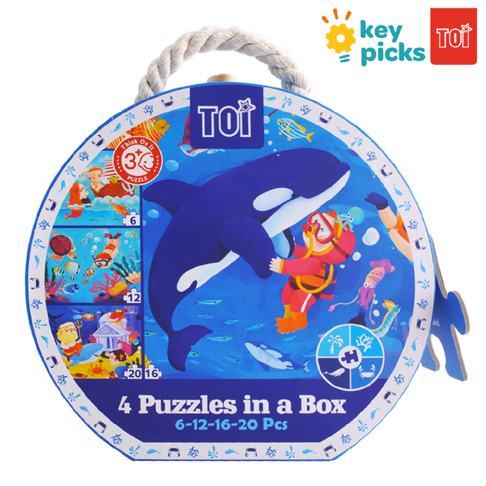 4 PUZZLES IN A BAG - UNDER THE SEA