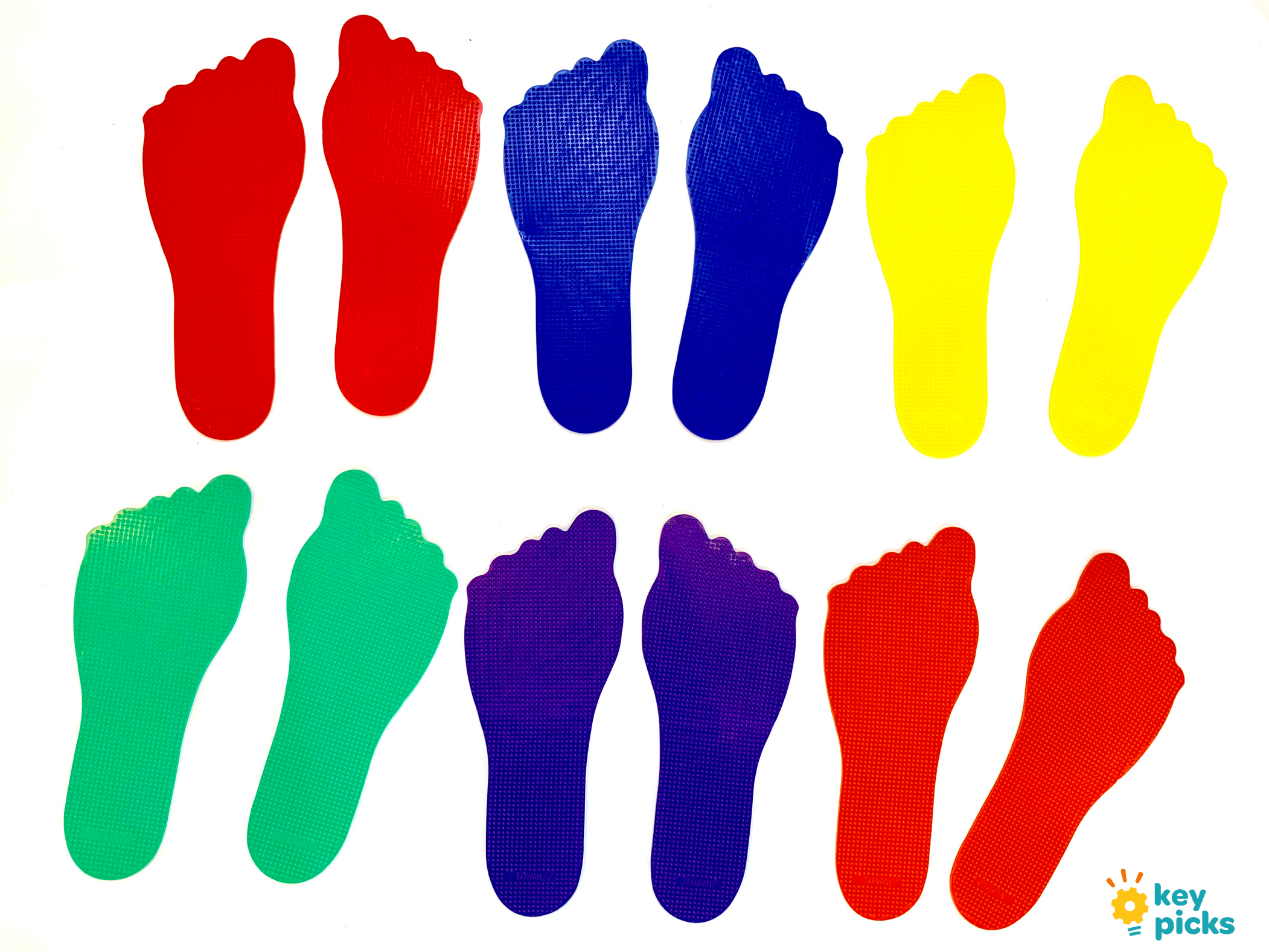 Uxcell Feet Spot Markers 4.72 x 9.45 Inch 9 Pair Foot Shaped Spot