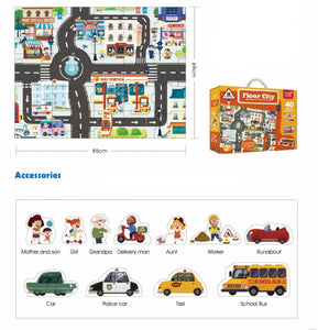 GIANT INTERCHANGEABLE FLOOR PUZZLE - FLOOR CITY