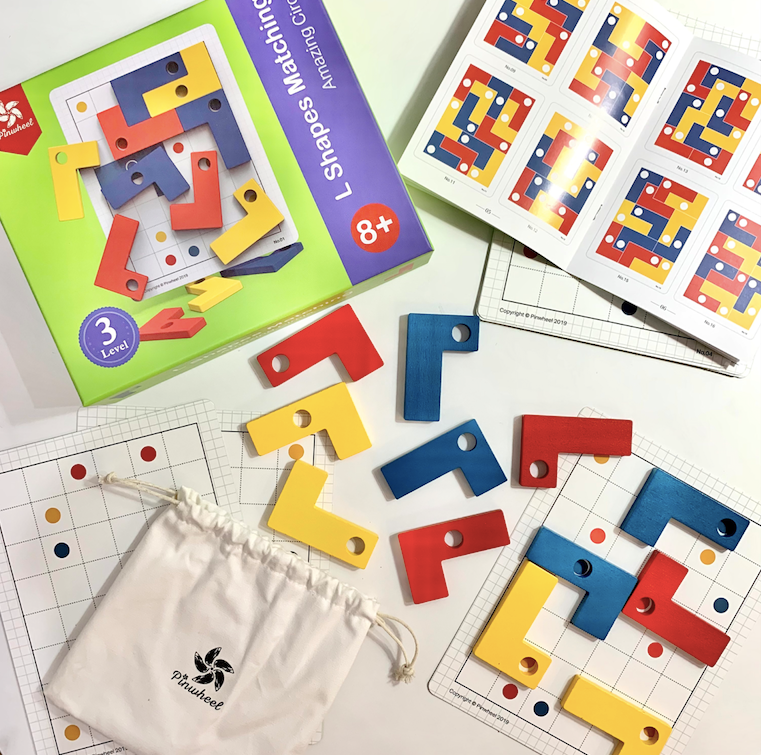 L SHAPES WOODEN MATCHING PUZZLE