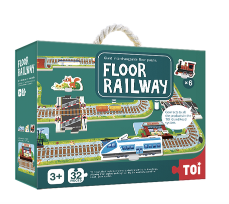 GIANT INTERCHANGEABLE FLOOR PUZZLE - RAILWAY